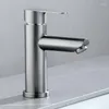 Bathroom Sink Faucets 304 Stainless Steel Wash Basin Faucet Wiredrawing Cold And Ceramic