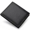 Card Holders Wholesale Men's Carbon Fiber Wallet With Zipper And Holder - Arrival On Amazon