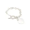 Tiffanylris Charm classico 925 inciso cuore grossolano designer classico per uomini e donne gioielli in oro 18k di alta qualità OT regalo braccialetto