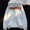 Sweats à capuche pour femmes Arrivent sur les femmes Cardigans Mots 3D Imprimer Manches longues Style américain Pull à capuche Lâche Zipper Casual Femme Sweatshir