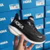 Hoka Clifton 9 Kid Shoes 유아 운동화 트레이너 Hokas One Free People Boys Girls Youth Runners Black White Pink Shoe