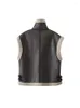 Gilet da donna Gilet in pelliccia di montone finto da donna Chic Lady Gilet in pelle in pile caldo 2023 Giacca autunno inverno senza maniche High Street