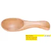 Cucchiai Mini cucchiaio di legno Cucina Spezie Legno Zucchero Tè Caffè Scoop Piccolo Corto Connt Utensili Strumento di cottura Consegna a goccia Giardino domestico D Dhokq