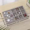 Storage Boxes TRing Pull Jewelry Flocking Finishing Velvet Box Earrings Necklace Decoration