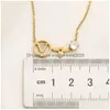 Necklaces Gold Plated Diamond Necklace Designer Brand Jewelry Charm Gift 925 Sier Stainless Steel Long Chain Swim Non Fade FourLeaf Clover