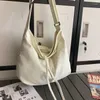 Evening Bags Women Canvas Shoulder Large Capacity Thick Books Handbag Tote Solid Color Crossbody Bag Big Travel Purse For Ladies