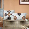 Kussensloop Bruin Tribal Woondecoratie 30x50 cm/45x45 cm Getuft Geometrisch Voor Slaapbank stoel Woonkamer