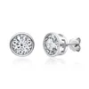 High quality designer classic Mozambique diamond earrings female round bag edge niche fashion S925 pure tremella jewelry