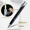 001 Personaliserad rökningstillbehör Lättare Metal Ball Pen Creative DIRECTLADD VINTOSKT UPPDELT GRÖN FLAME TOOL 312B