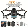 1 st AE10 drone Dual Camera Brushless Motor Folding Drones Quadcopter med kamera GPS fjärrkontroll Flygplan Boy Toys Gift