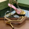 Sandálias de salto alto interligadas, dedos redondos, corrente de tornozelo, confortável para mulheres, sapatos de festa de salto stiletto, calçados de fábrica de designer de luxo de 8,5 cm