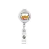 Business Card Files Cute Retractable Badge Holder Reel - Clip-On Name Tag With Belt Clip Id Reels For Office Workers Chicken Doctors N Otpcf