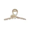 Bow Knot Advanced New Style Hairpin Women's Little Bear Pearl Rhinestone Hairpiece Pan Hair Clasp Shark Clip Headwear