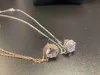 Pendentif Colliers Collier pendentif de luxe concepteur ShinnBig rond Zircon cristal tour de cou à breloque pour les femmes mode WeddLove bijoux J230902