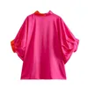 Женские блузки суперинации женщины 2023 Модные повседневные одноразовые свободные высококлассные цвета негабаритные рубашки для