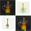 Coffee Tea Tools Gesture Style Strainer Teapot Thumb Ok Sile Infuser Filter Drinkware Drop Delivery Home Garden Kitchen Dining Bar Dhxr6