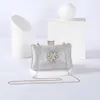 Evening Bag's Clutch Bag Party Purse Luxury Wedding for Bridal Exquisite Crystal Ladies Handbag Apricot Silver Wallet 230901