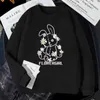 Erkek Hoodies Sweatshirts Sonbahar Kış Retro Harajuku O Boyun Kadın Pullover Sweatshirt Hoodies Scar Tavşan Baskı Koreli Tarz Hip Hop Gevşek Sevenler Üstleri LST230902