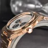 2023 Top Mens orologio di design movimento al quarzo di lusso orologi di alta qualità in oro rosa dimensione 42MM cinturino in acciaio inossidabile zaffiro Orologio