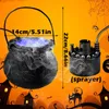 Decorative Objects Figurines LED Halloween Witch Pot Smoke Machine Fountain Fogger Fog Maker Water Color Changing Decoration Party Prop 230901