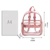 Sacs d'école femmes sac à dos Transparent PVC sac femme mode collégiens Bookbag voyage sac à dos pour adolescentes filles