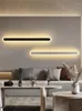 Duvar lambası uzun basit oturma odası televizyon arka plan yatak odası minimalist başucu koridor hattı ışık