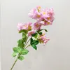 Decorative Flowers Silk 3D Begonia Flower Wedding Decor Home Living Room El Shopping Mall Simulation Plant Long Branch Fake