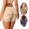 Waist Tummy Shaper Butt Lifter Pants Women Fake Buttocks Plump Hips Large Size Body Shaping Panties Lace Fake Ass with Pad Boxer Shapewear Shorts x0902