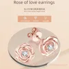 Designer Pequeno Fresco Rosa Ouro Mosan Diamante Stud Sterling Sier Brincos Atacado Premium Feel Design