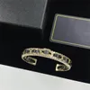 Woman Bangle CCity logo Designer Luxury Brand Metal Gold Bracelets Women Man Open Bracelet jewelry Gift 11