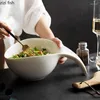 Tallrikar oregelbunden form keramisk grönsakssalladplatta kök ramen nudel skålar soppbassäng fast färg bestick skål servering