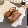Tasman tofflor kvinnor australien stövlar designer snö vinter fårskinn boot dam tazz plattform päls platt toffel klassisk ultra mini mocka ull fotledstövlar