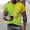 T-shirts pour hommes Est Green Lemon 3D Imprimer Chemise Été Hommes Enfants Tangerine Femmes T-shirt À Manches Courtes Numérique Orange Imprimé Tshirt Tops