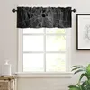 Curtain Halloween Cobweb White Black Short Curtains Kitchen Cafe Wine Cabinet Door Window Small Home Decor Drapes