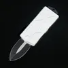 DQF Versione MT Argento Bianco Mini EOT Coltelli tattici Stone Washed D2 Acciaio CNC T6-6061 Manico in lega di alluminio aeronautico Coltello da tasca per utensili EDC da campeggio esterno