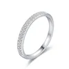 Cluster Anéis Cyj Europeu Simples CZ S925 Sterling Silver Stackable Band Ring para Mulheres Festa de Aniversário Casamento Menina Jóias