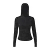 lu New Yoga Wear Hooded Daffne Women'sBlazerジャケット両面ウールフード付きフィットネスパーカー