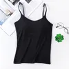 Camisoles & Tanks M-3XL Women Padded Soft Casual Bra Tank Top Spaghetti Cami Vest Female Camisole With Built In For