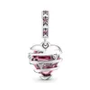 Breloque en argent Sterling de haute qualité, pendentif en perles, série cœur rose, amour sincère, nouvelle collection 2023