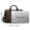 Porte-documents WESTAL sac pour hommes en cuir véritable hommes porte-documents pour ordinateur portable 14 messager portefeuille d'affaires Document A4 7022 230901