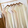Women's Sleepwear Sweet Cotton Nightgown Summer Dress Short Sleeve Nightdress Floral Printing Loose Night Women