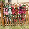 Kwiaty dekoracyjne Yomdid sztuczne wiszące fałszywe rośliny bukiety Bougainvillea Silk Vine do domowego patio Lawn Dekoracja ogrodu