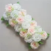 Kwiaty dekoracyjne 100 cm imprezowy wystrój ślubny Kwiat Maty Maty Maty Materia Silk Peony Artificial Row romantyczne tło łukowe