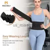 Talia brzucha shaper niewidoczna taśma trenerka talii dla kobiet trening body shaper modelowanie paska fitness Pasek przesuwający Faja Shapewear talia gorset x0902