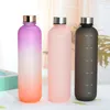 Tumblers 1L Water Bottles For Girls Frosted Motivational Bottle With Time Marker Leakproof Outdoor Fitness Sport Drinking 230901