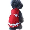 Ropa para perros Pet Tang Traje Precioso Stand Collar Botón Diseño Festivo Gatito Cachorro Falda para el hogar Gato Chaleco