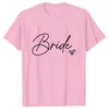 T-shirts voor heren Bruidshuwelijk Verlovingsfeest Tshirt Bruidsmeisje Team Bruid T-shirt Meisjes Vrijgezellenfeest Tops Basic Korte mouwen Tees