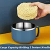 Bowls Stainless Steel Ramen Noodles Bowl Camping Student College Dorm Essentials Cute Rice Salad