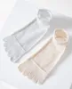 Women Socks Ultra Thin Five Finger 5 Split Toe Crystal Silk Transparent Anti Summer Ankle