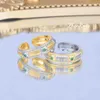 Cluster Rings Foydjew Italian Vintage Craft Luxury Jewelry Inlaid Zircon Two-color Golden Banquet Party Adjustable Ring For Women